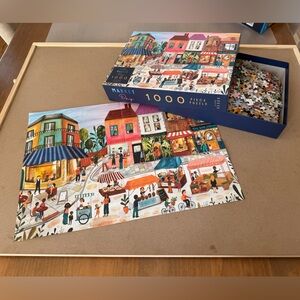 1000 Piece Puzzle, Colorful Market Scene